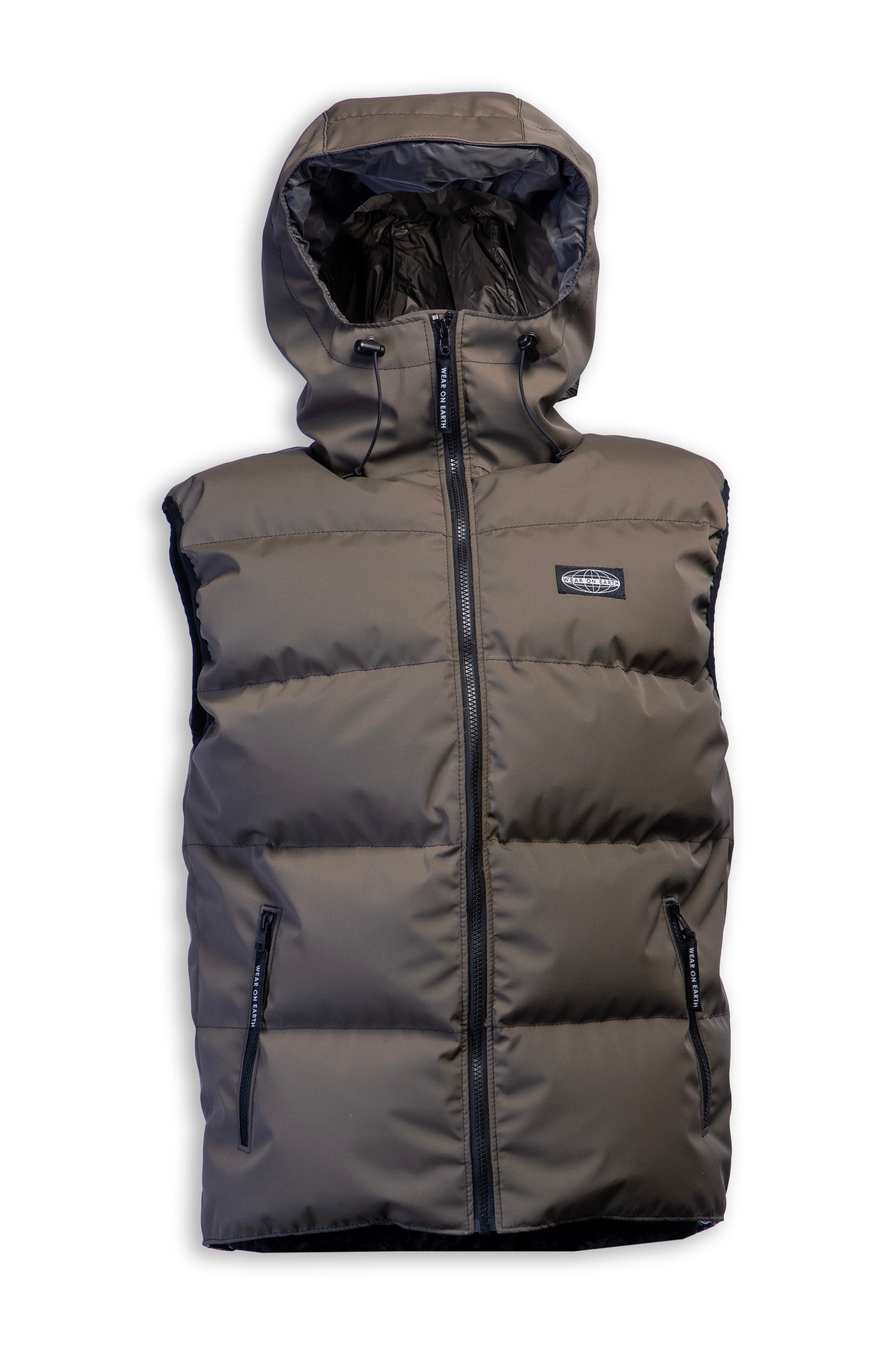 Heavy Duty 3 layer Men’s Down Hooded Vest