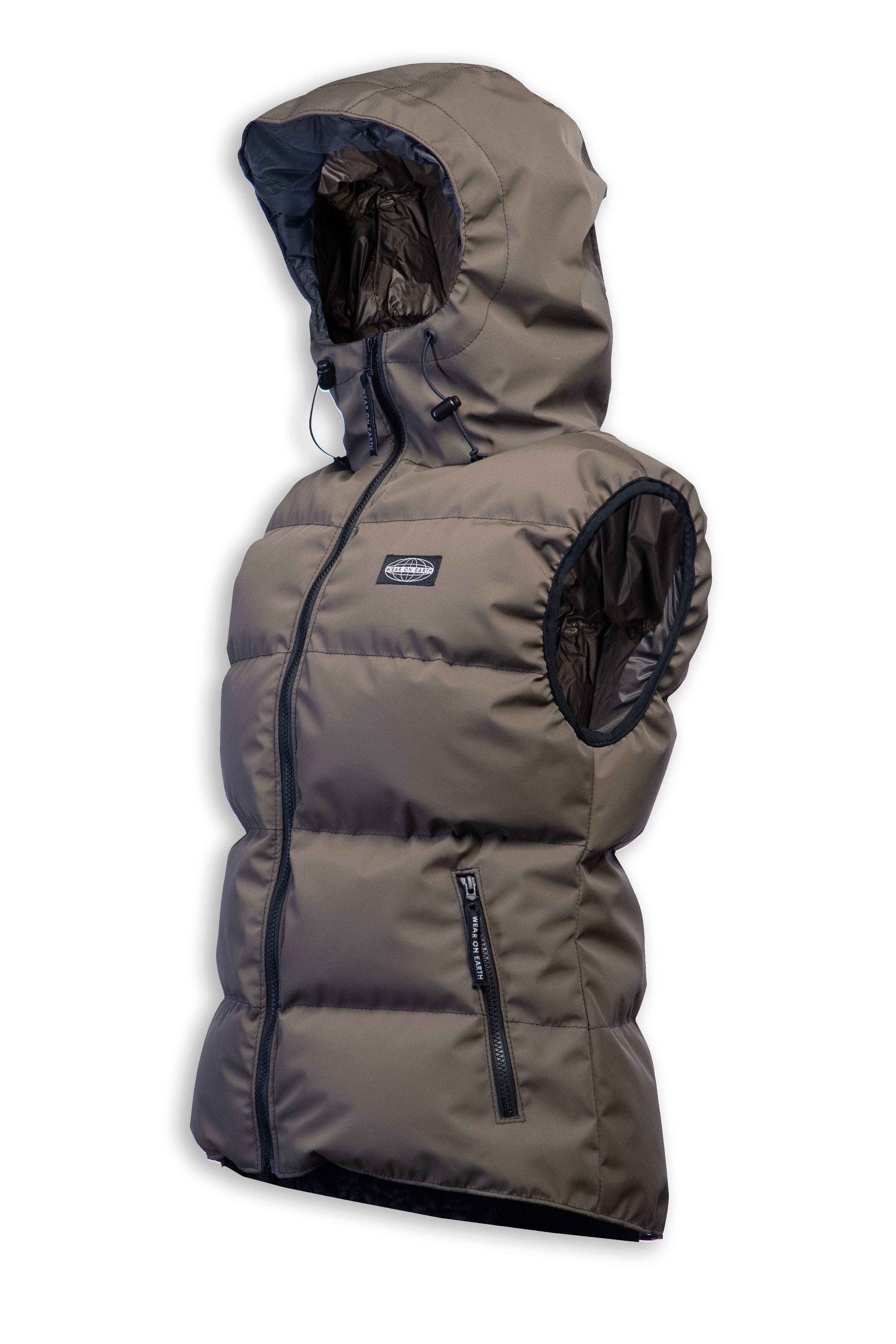 Heavy Duty 3 layer Women’s Down Hooded Vest