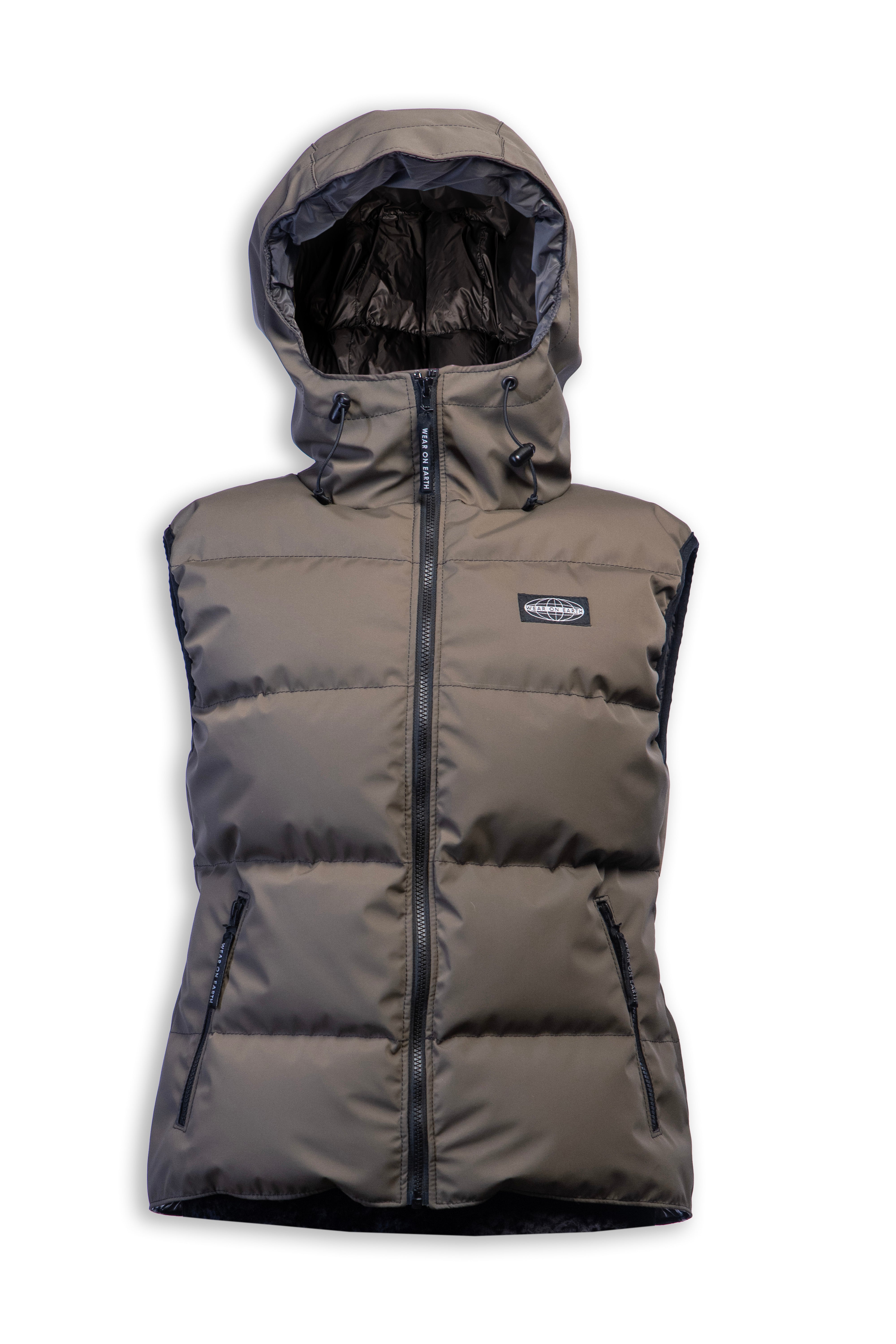 Heavy Duty 3 layer Women’s Down Hooded Vest